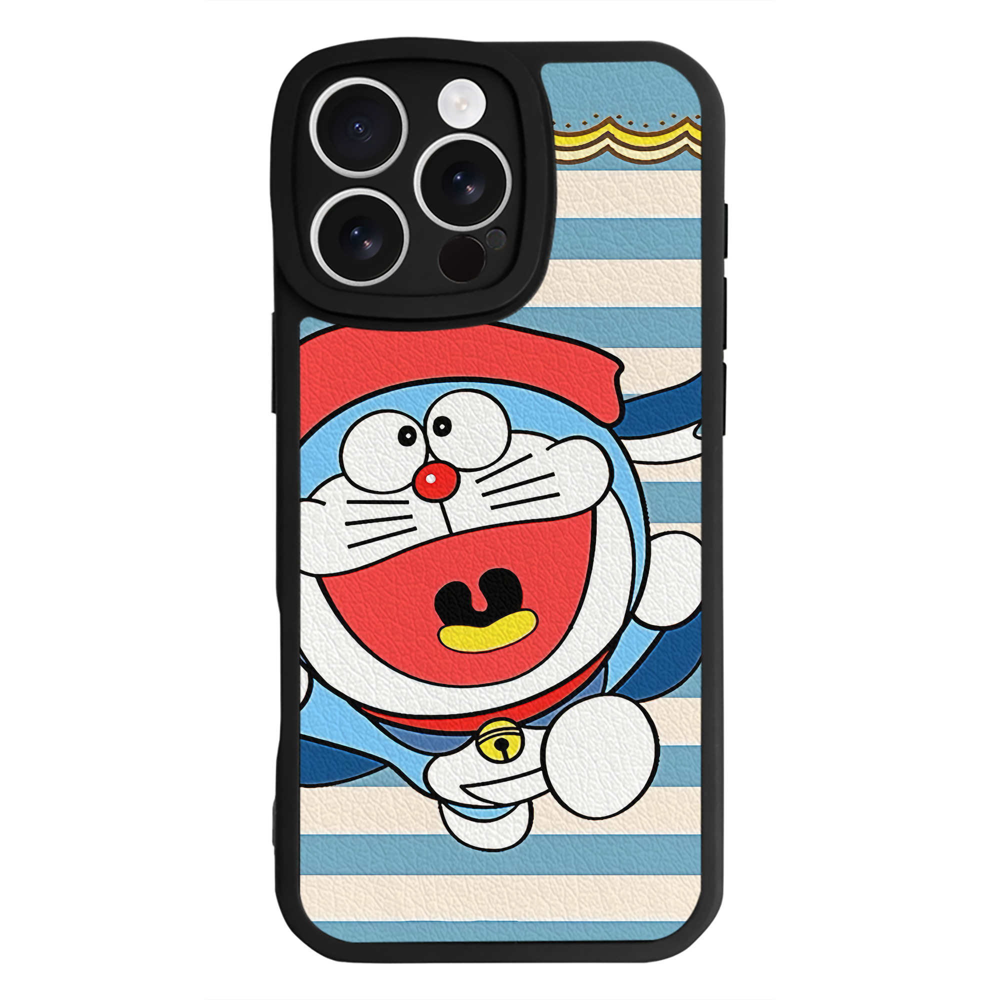 （画像用） ドラえもん Doraemon 【iPhone 16シリーズ対応】シリコンスマホケース（レザー調） 材質：シリコン